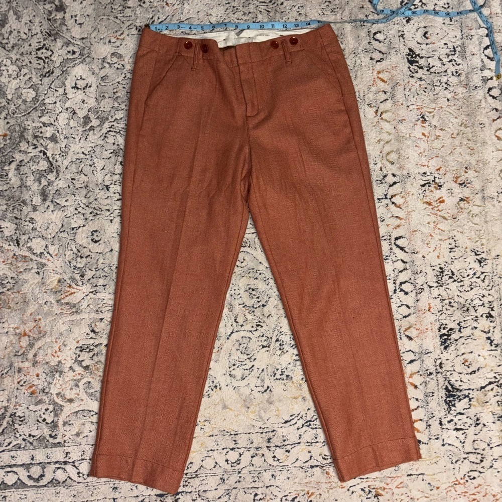 Anthropologie Paperboy by G1 Colloquium ankle herringbone wool blend trousers 2 - Picture 10 of 10